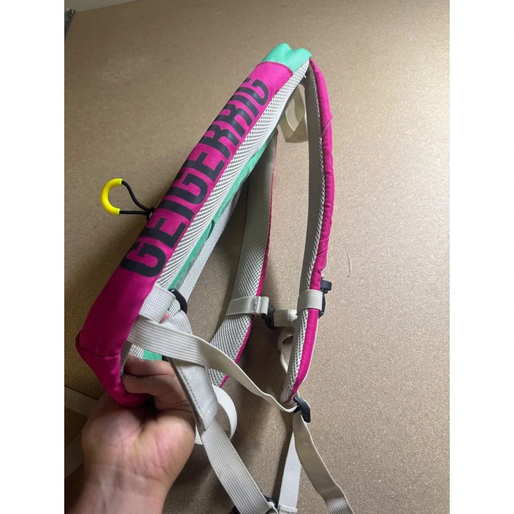 Geigerrig Rig Shot‎ Hydration Pack Backpack Pink Teal Outdoor Hiking Running
